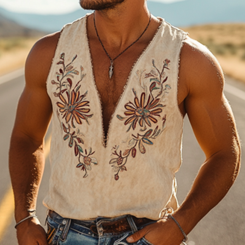 Aleksi | Miesten Tyylikäs Cowboy-tyylinen Mokkanahkatoppi