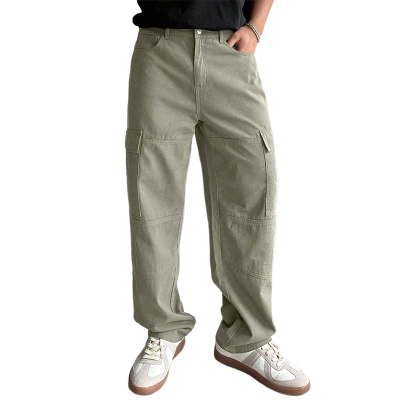 Olli | Miesten Vintage Cargo-housut Puuvillasta