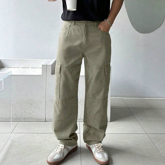 Olli | Miesten Vintage Cargo-housut Puuvillasta