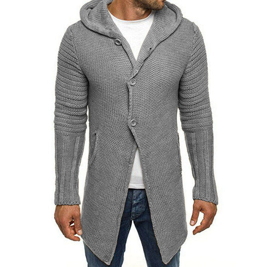 Eetu - Tyylikäs Miesten Hupparimallinen Neulecardigan
