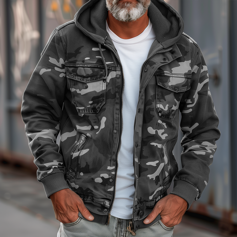 Kalle | Tyylikäs Camo-tyylinen Huppari ja Takki