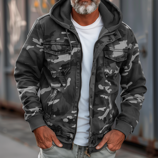 Kalle | Tyylikäs Camo-tyylinen Huppari ja Takki