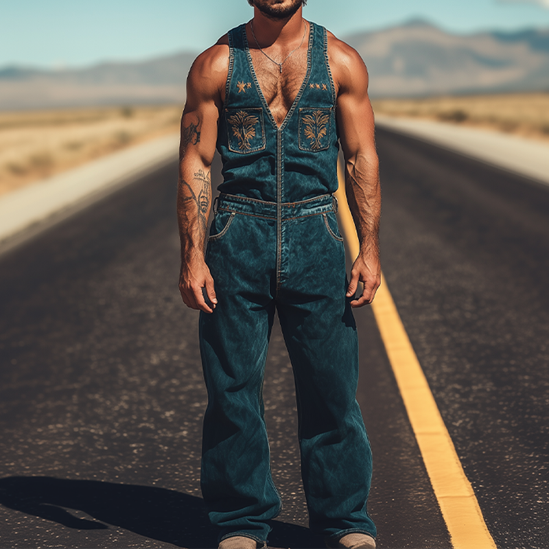 Kesän Retro Cowboy-tyylinen Farkkutakki Miehille