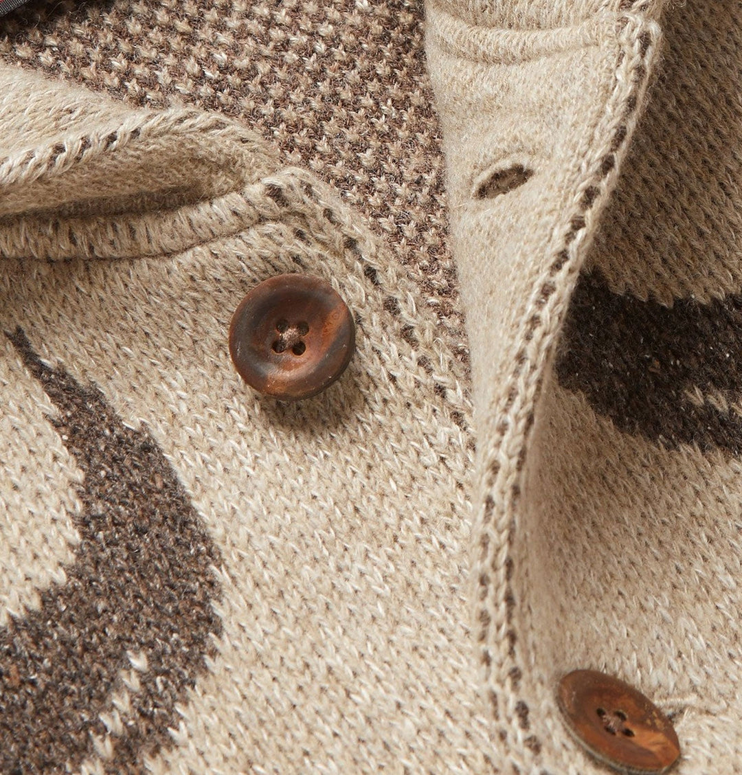 Aleksi | Tyylikäs Miesten Vintage Jacquard-lapeli Neulejakku