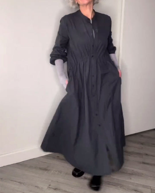Elina | Yksivärinen tyylikäs rento mekko
