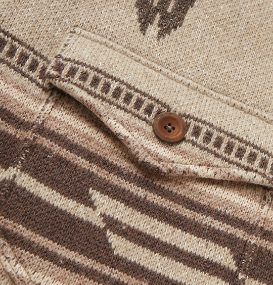 Aleksi | Tyylikäs Miesten Vintage Jacquard-lapeli Neulejakku