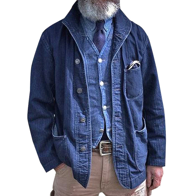 Jesse | Miesten Vintage-Denim Ohut Takki