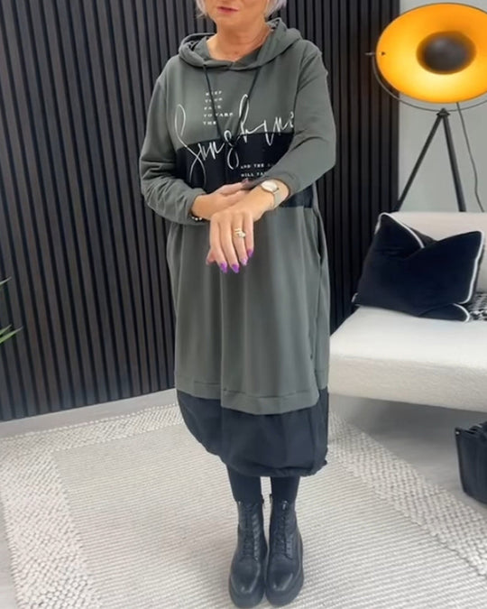 Mira | Värikäs huppari ja rento mekko taskuilla