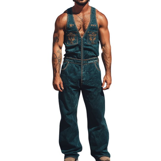 Kesän Retro Cowboy-tyylinen Farkkutakki Miehille