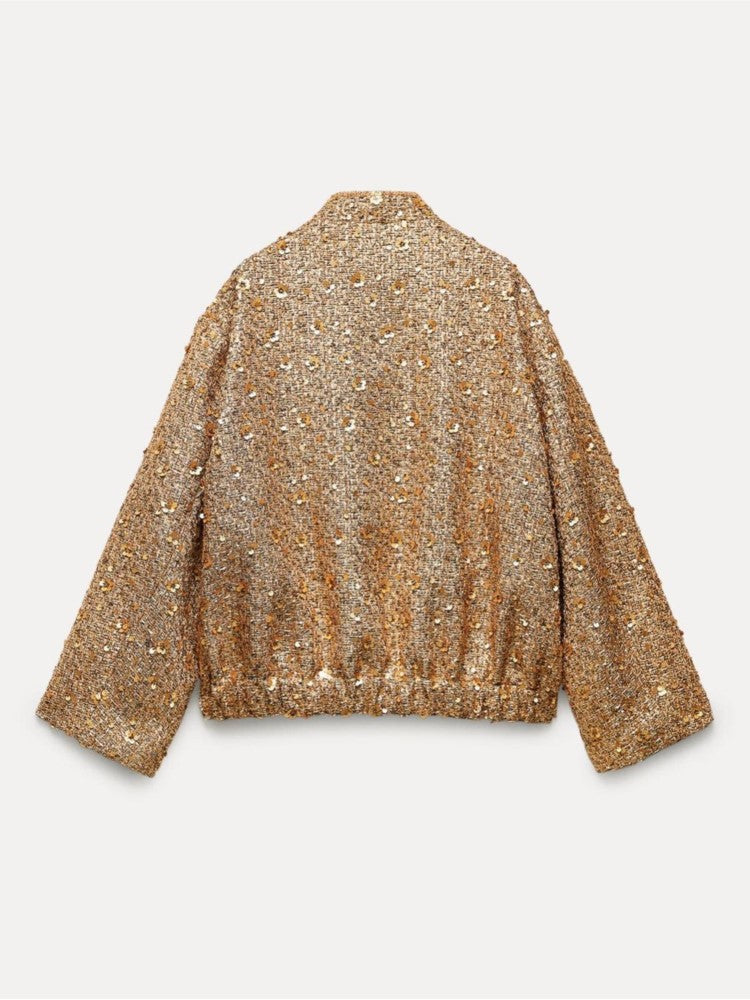 Elina | Kultaista glitteriä sisältävä takki