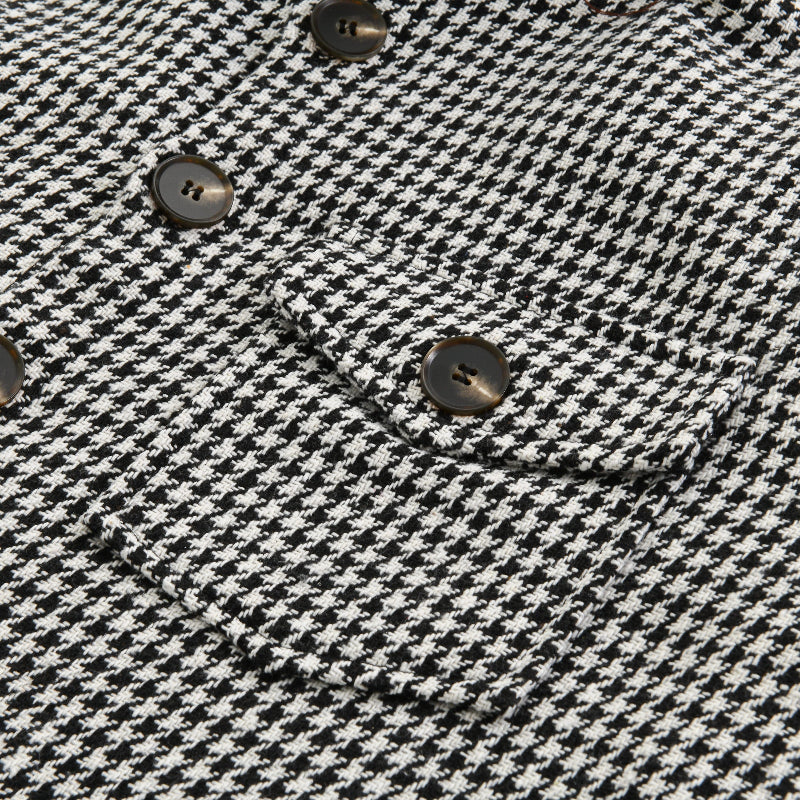 Miehille Tyylikäs Vintage Houndstooth-Hattu