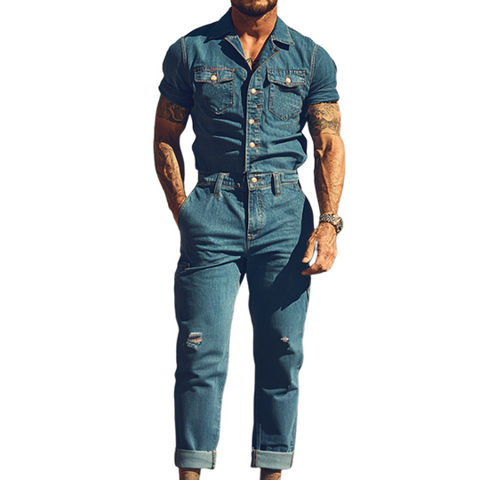 Retro Lännen Cowboy-tyylinen Farkkuhaalari Miehille