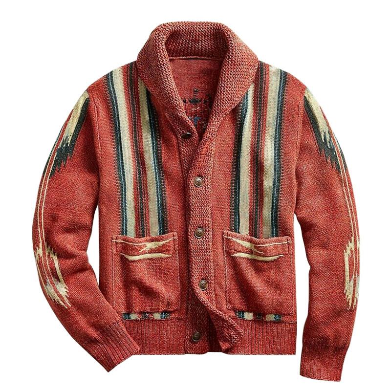 Miika | Tyylikäs Vintage Jakardineulejakku Miehille