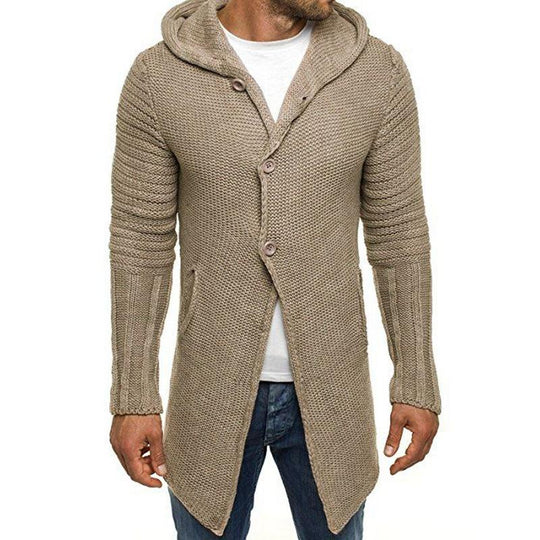 Eetu - Tyylikäs Miesten Hupparimallinen Neulecardigan