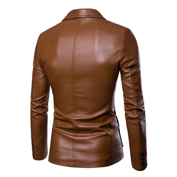 Matias | Tyylikäs Vintage-tyylinen Slim Fit PU-bleiseri