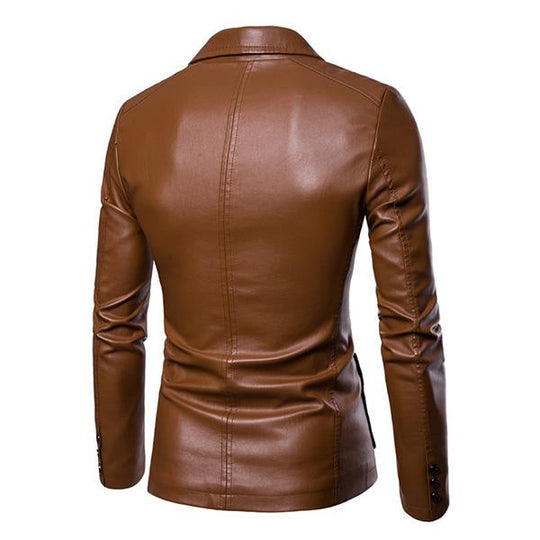 Matias | Tyylikäs Vintage-tyylinen Slim Fit PU-bleiseri