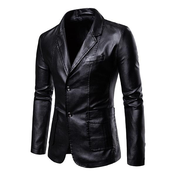 Matias | Tyylikäs Vintage-tyylinen Slim Fit PU-bleiseri