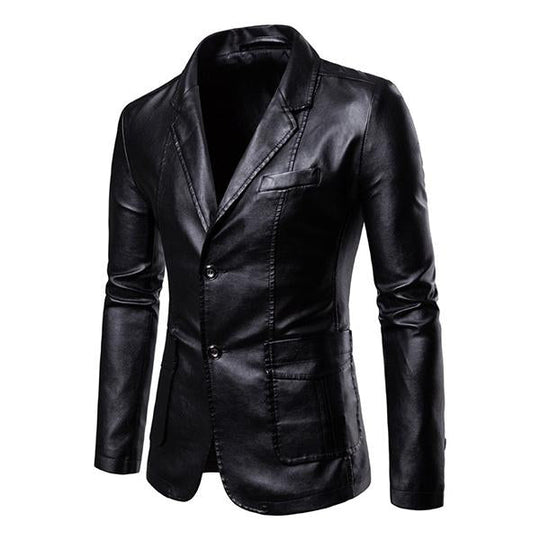 Matias | Tyylikäs Vintage-tyylinen Slim Fit PU-bleiseri