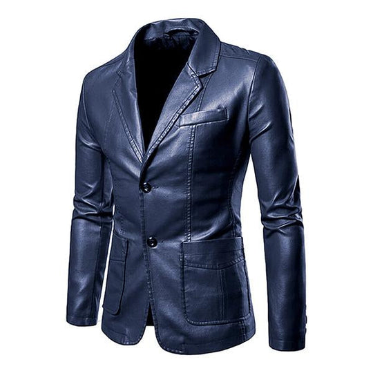 Matias | Tyylikäs Vintage-tyylinen Slim Fit PU-bleiseri