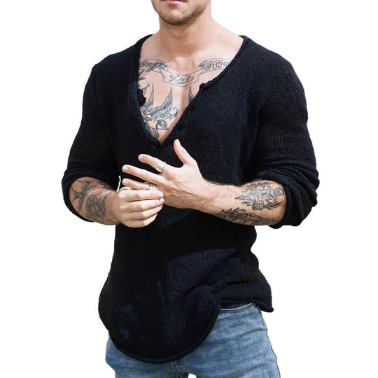 Aleksi | Tyylikäs Slim-fit Neulepaita Miehille