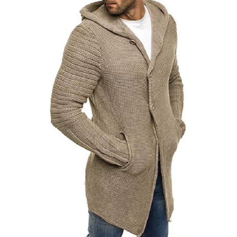 Eetu - Tyylikäs Miesten Hupparimallinen Neulecardigan