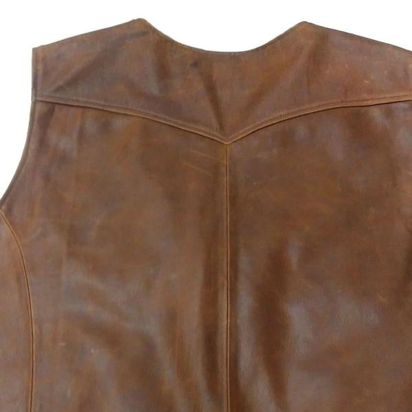 Harrikka | Tyylikäs Vintage V-pääntie Nahkatakki