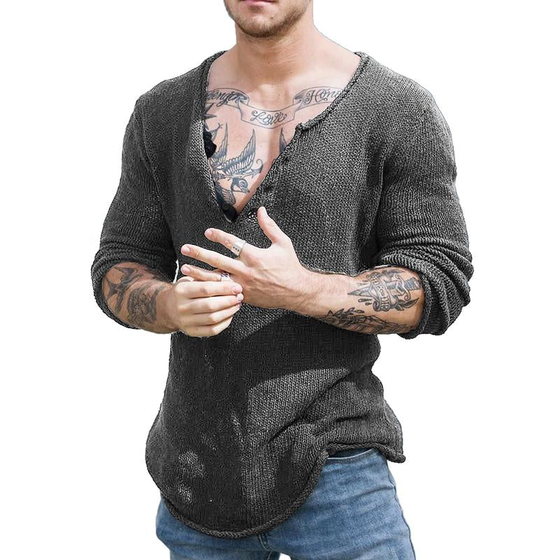 Aleksi | Tyylikäs Slim-fit Neulepaita Miehille
