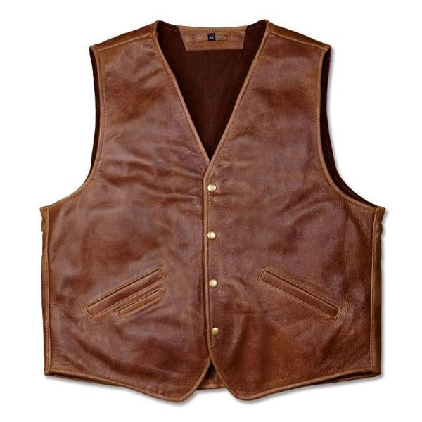 Harrikka | Tyylikäs Vintage V-pääntie Nahkatakki