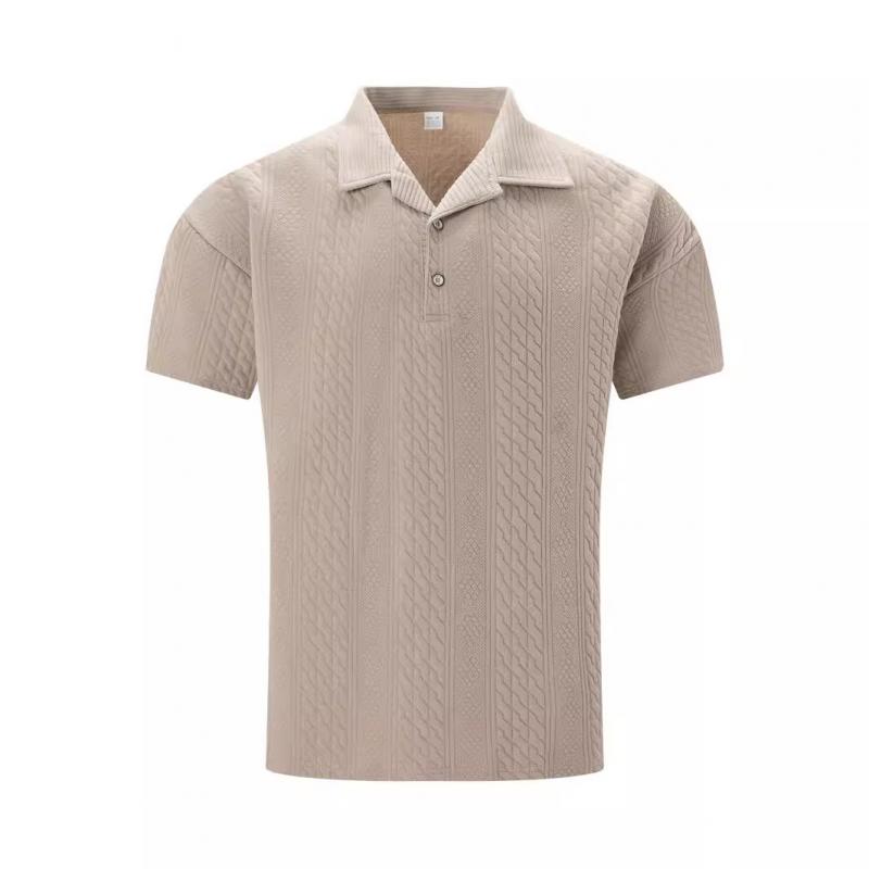 Markus Miesten Jacquard-tekstuuri Polo-paita