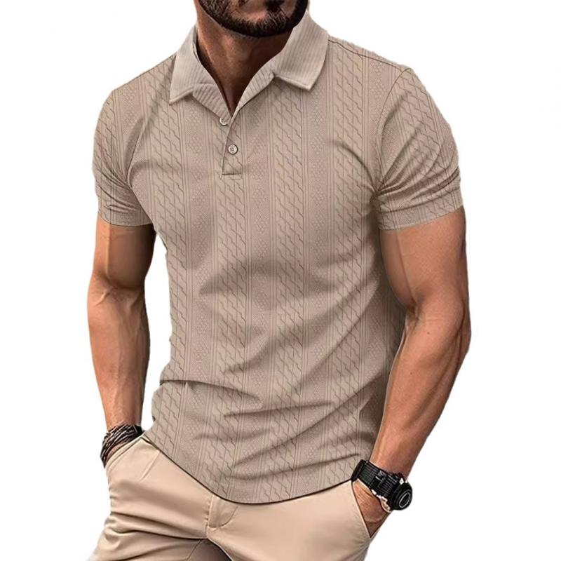 Markus Miesten Jacquard-tekstuuri Polo-paita
