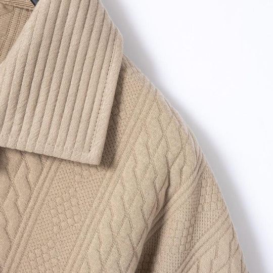 Markus Miesten Jacquard-tekstuuri Polo-paita
