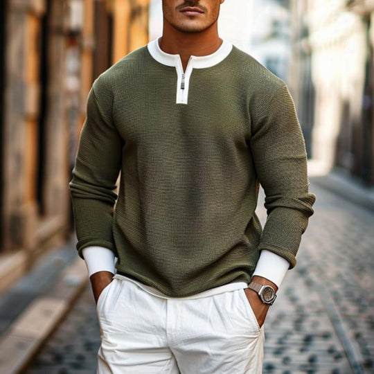 Casper Miesten Värilohko Vetoketjupullover