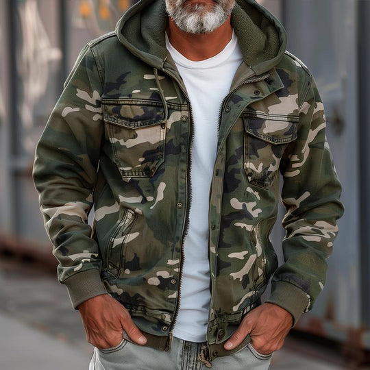 Kalle | Tyylikäs Camo-tyylinen Huppari ja Takki