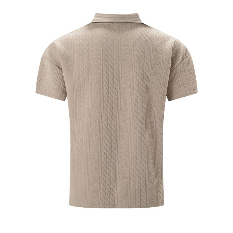 Markus Miesten Jacquard-tekstuuri Polo-paita